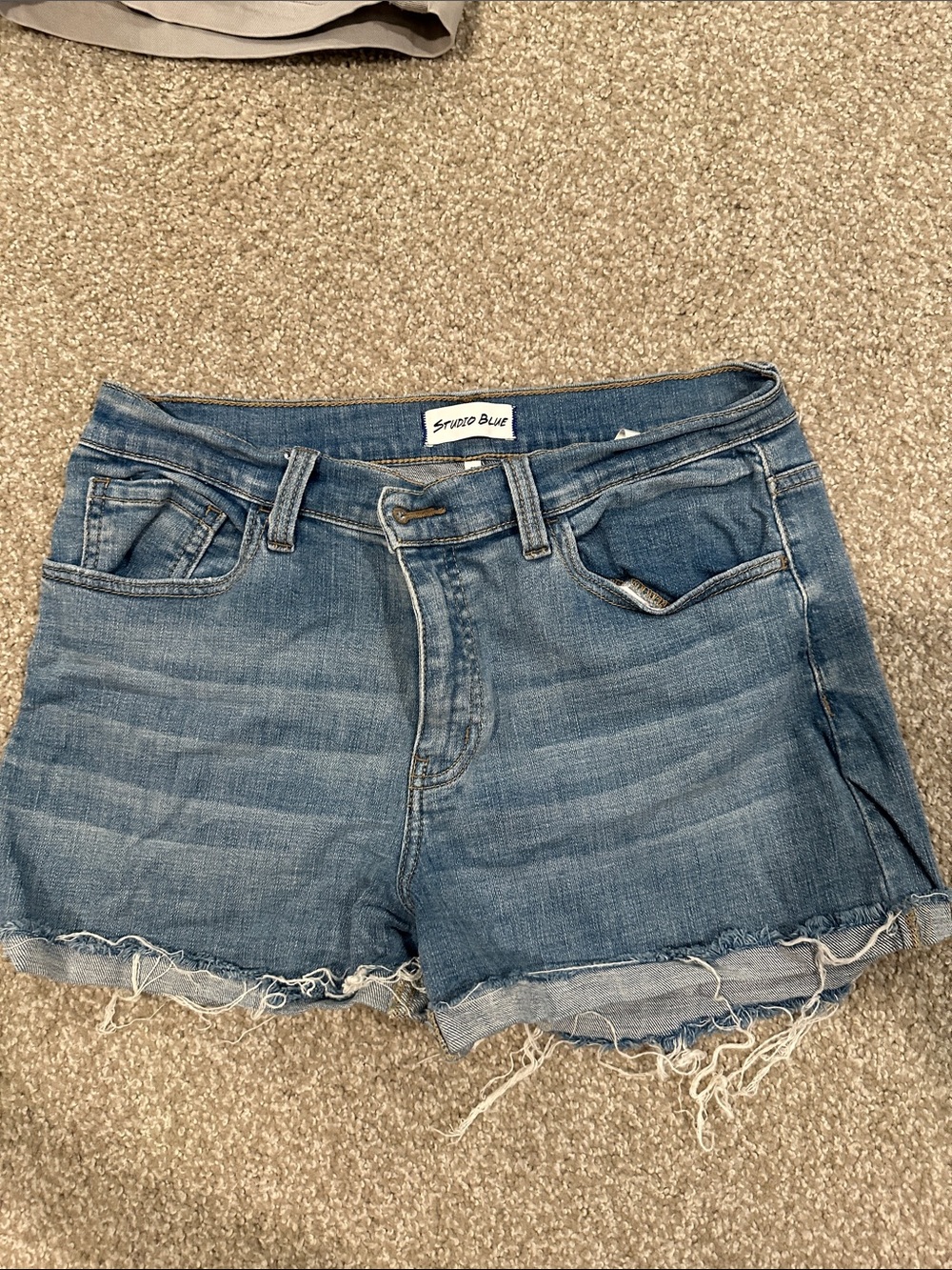 Studio Distressed Blue Denim Cutoff Shorts
